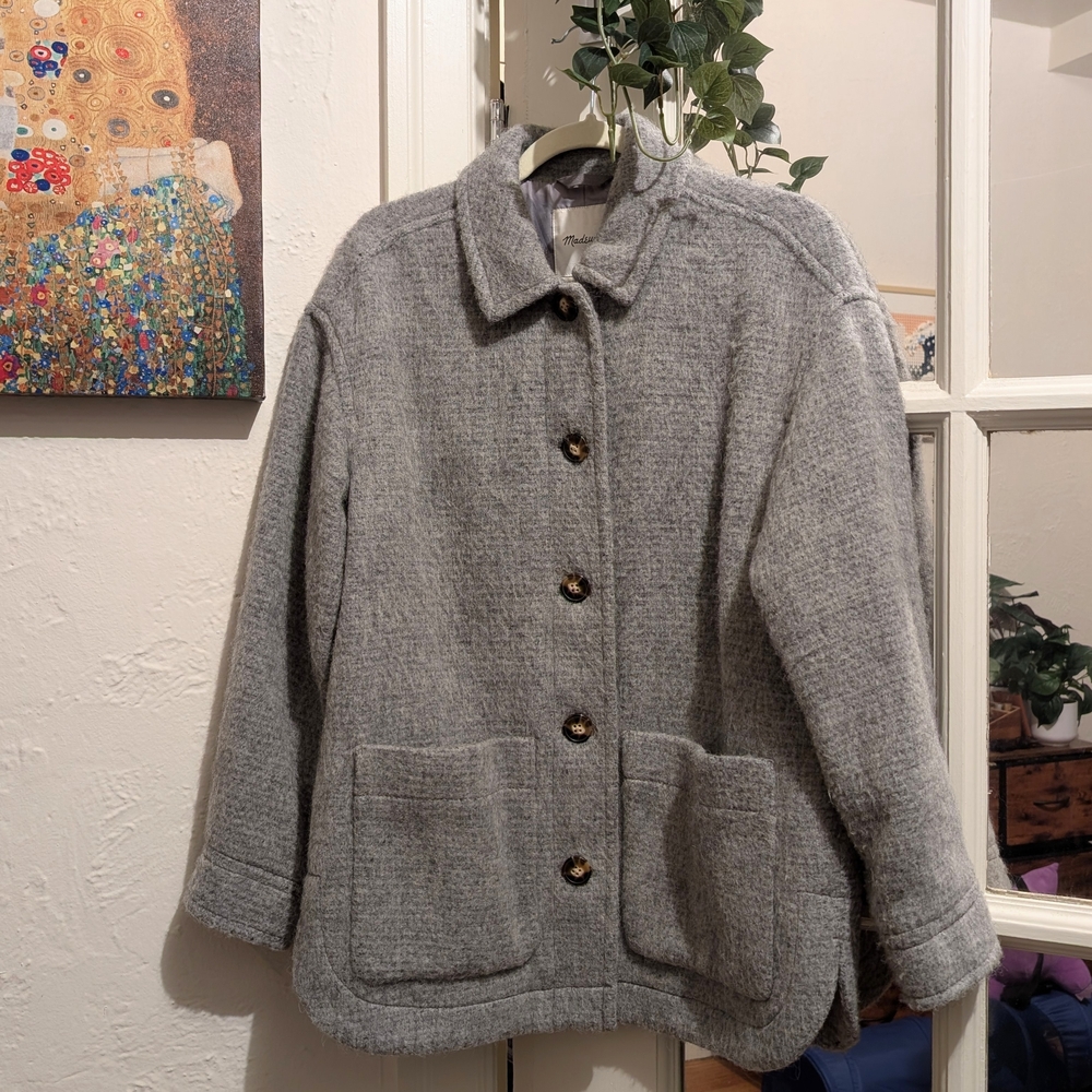 Madewell Grey Walton Shirt Jacket in Small - Picture 6 of 10